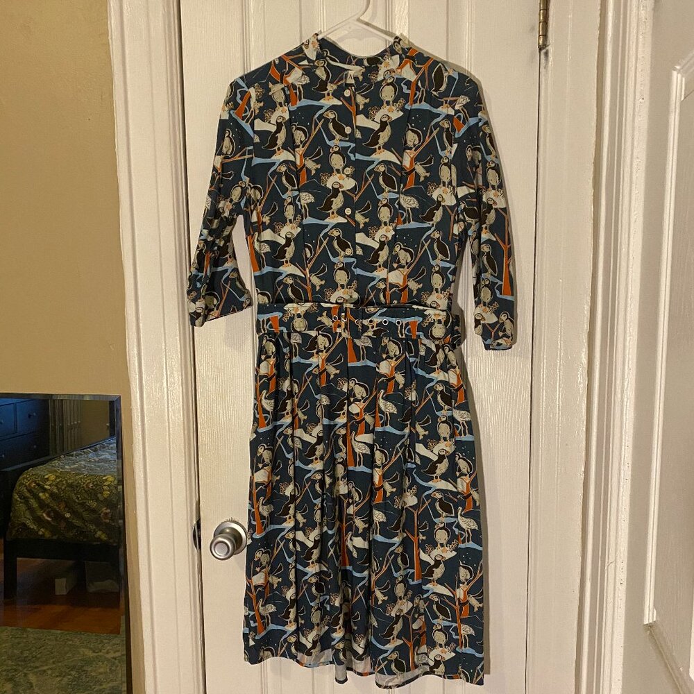 Palava Cynthia Dress in Blue Puffins - Picture 4 of 14